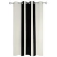 thumbnail image 2 of Outdoor Curtains for Patio, Farm Rural Theme Black Stripes Waterproof Blackout Outside Curtain for Porch/Pergola/Gazebo, Thermal Insulated Drapes for Cabana, 1 Panel, 54 x 84 Inch, 2 of 8