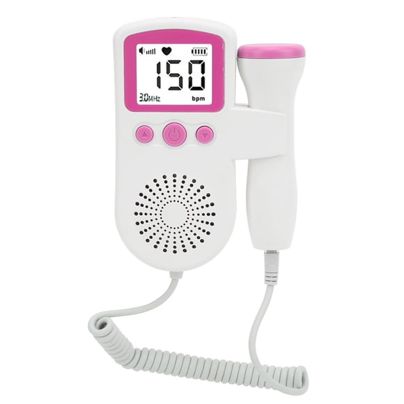 Monitor de latido del corazón del embarazo, monitor de latido del corazón fetal Monitor fetal LCD Detector de latido del corazón fetal meticulosamente diseñado Jadeshay A