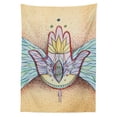 thumbnail image 3 of Ambesonne Hamsa Tablecloth Rectangular Table Cover, Wings Eye, 52"x70", Turquoise Apricot, 3 of 4