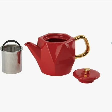 

Geometrical Tea Kettle Poinsettia