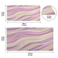 thumbnail image 3 of Leather Keyboard and Mouse Desk Mat Office Desk Accessories Protective Office Desk Decor Desk Pad Mat for Gaming, Work from Home, Office Pastel Pink Wavy Lines 23.6" x 47.2", 3 of 9