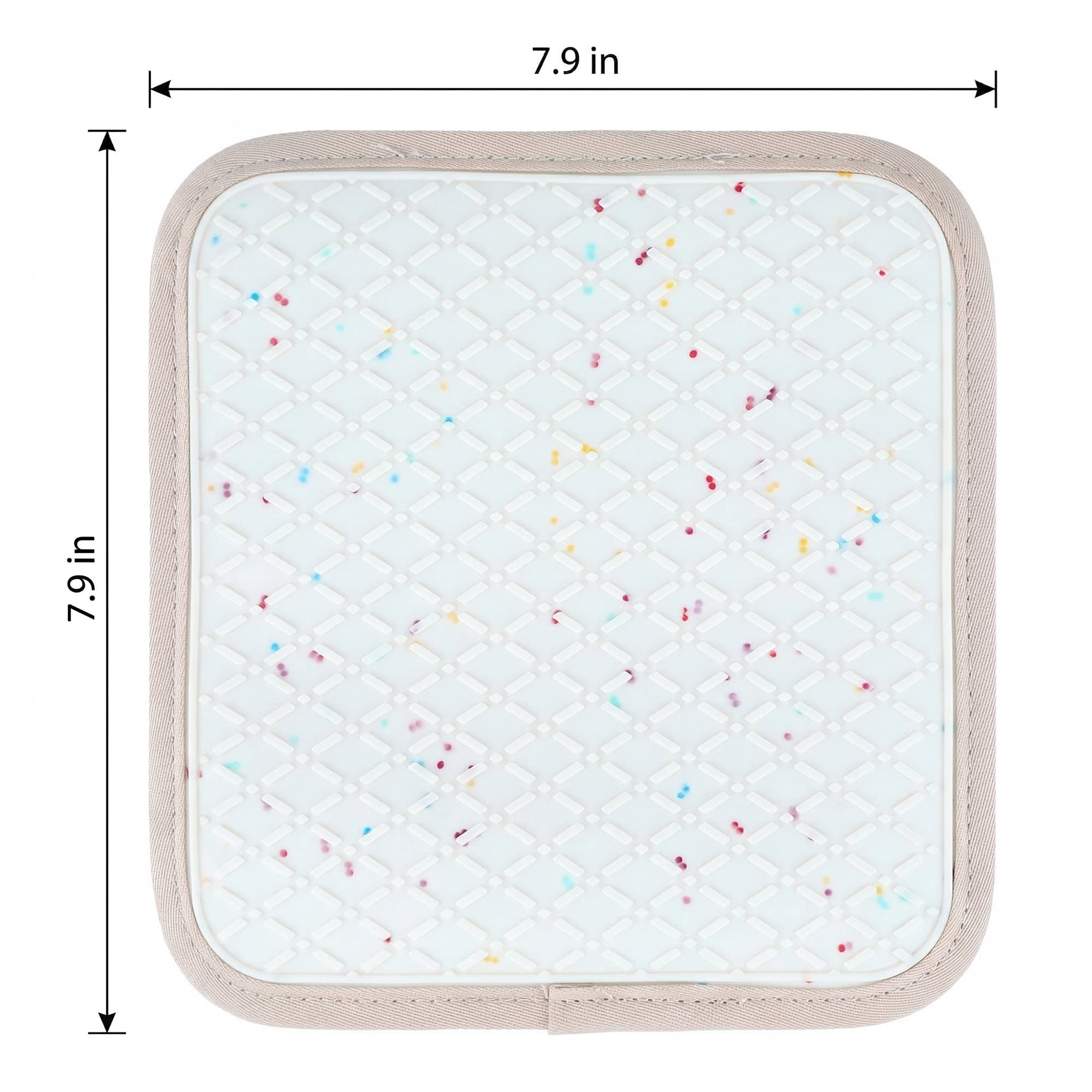 Unique Bargains Pot Holders Heat Resistant Non Slip Hot Pad for Cooking Beige 7.9" x 7.9"