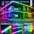 thumbnail image 5 of Smart Permanent Outdoor Lights 200FT, Waterproof LED Eaves Lights, RGB+APP Control Outdoor Strip Lights with 100 LEDs, Color-Changing House Roof Outdoor Lighting for Patio Garden Christmas Lighting, 5 of 8