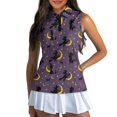 thumbnail image 3 of Whosucclay Halloween Moon Pattern Design Golf Vest Womens Golf Shirt for Ladies, Breathable Fashion for Running Athletic Outdoor, 3 of 8