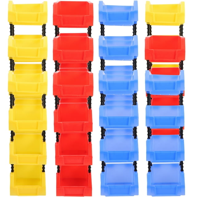 12Pcs Nesting Shelf Bin Boxes Stackable Storage Bins Hardwares Boxes Warehouse Storage Bins