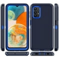 thumbnail image 4 of TASHHAR Samsung Galaxy A23 5G Case with Belt Clip Holster+Privacy Screen+Lens Protector Military Grade Protection 3 in 1 Shockproof Armor Durable Detachable for Galaxy A23 5G Phone - Dark Blue+Blue, 4 of 8