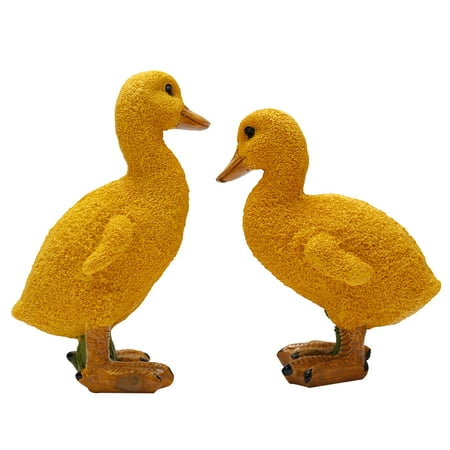 Statue For Home Decoration Resin Crafts Realistic Mini Yellow Duck Landscape Animal Ornaments, Garden & Yard Decoration, Outdoor Statue (Yellow duck) ()