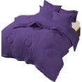 thumbnail image 3 of 600TC- 1 Piece Luxury Round Circle Design Comforter, 300 GSM All Season, 100% Egyptian Cotton - OverSized King Plus Size ( 120" x 128" ) Inches, 1Pc Comforter Only, (Solid Purple), 3 of 7