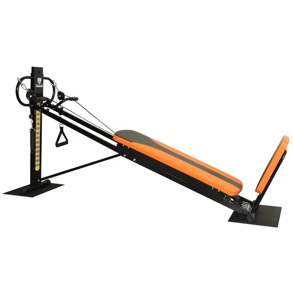 (Open Box) BalanceFrom LX700 Home Gym System Workout Station with 15 Resistance Levels, Comes with Resistance Bands and Floor Mats, 375-Pound User Weight Capacity