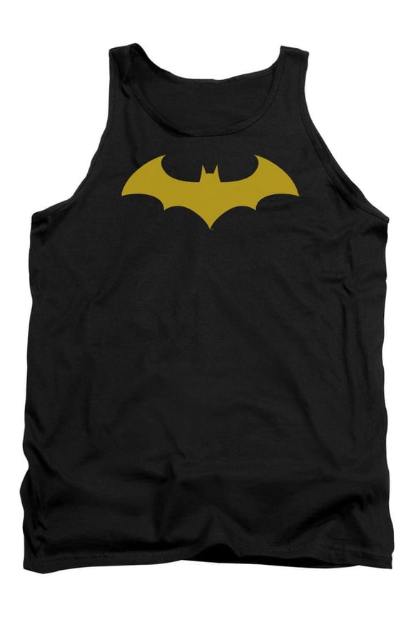 dc comics batman hush logo mens tank top shirt small yellow bat