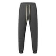 thumbnail image 4 of TrendOFT Mens Baggy Sweatpants Wide Leg Joggers Drawstring Waist Athletic Track Pants with Pockets for Gym Running Workout Grey XL, 4 of 5