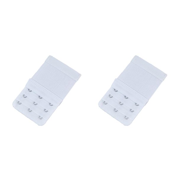 sweethay Correa de extensión Sujetador Extensor Hebilla 3 Filas 3 Ganchos Accesorios Clips Banda trasera Reemplazo Ropa interior íntima blanca blanco 2piezas sweethay CBP461440