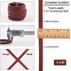 thumbnail image 2 of Tiras de encaje de cuero de vaca para manualidades, de 5 mx10 mm, color marrón silla de montar, cordón de cuero genuino plano, hilo trenzado de 3 mm de grosor., 2 of 7