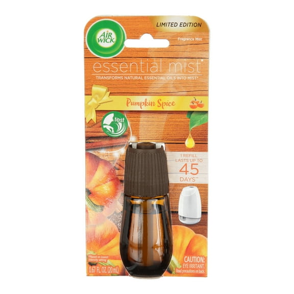 Air Wick Essential Mist Refill, Essential Oils Diffuser, Pumpkin Spice, 1 ct, Air Freshener