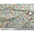 thumbnail image 2 of Soimoi Poly Georgette Fabric Leaves & Floral Artistic Decor Fabric Printed Yard 42 Inch Wide, 2 of 3