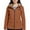Brown, variant on WTOBBY Women's Waterproof Hiking Jacket Short Windbreaker Hooded Lightweight Outdoor Rain Coat Solid Color Trail Running Outerwear with Ventilation for Active Sports,Beige L