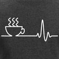 thumbnail image 3 of CafePress - Coffee Heartbeat Long Sleeve T Shirt - Women's Long Sleeve Graphic Tee Casual Fit, 3 of 4