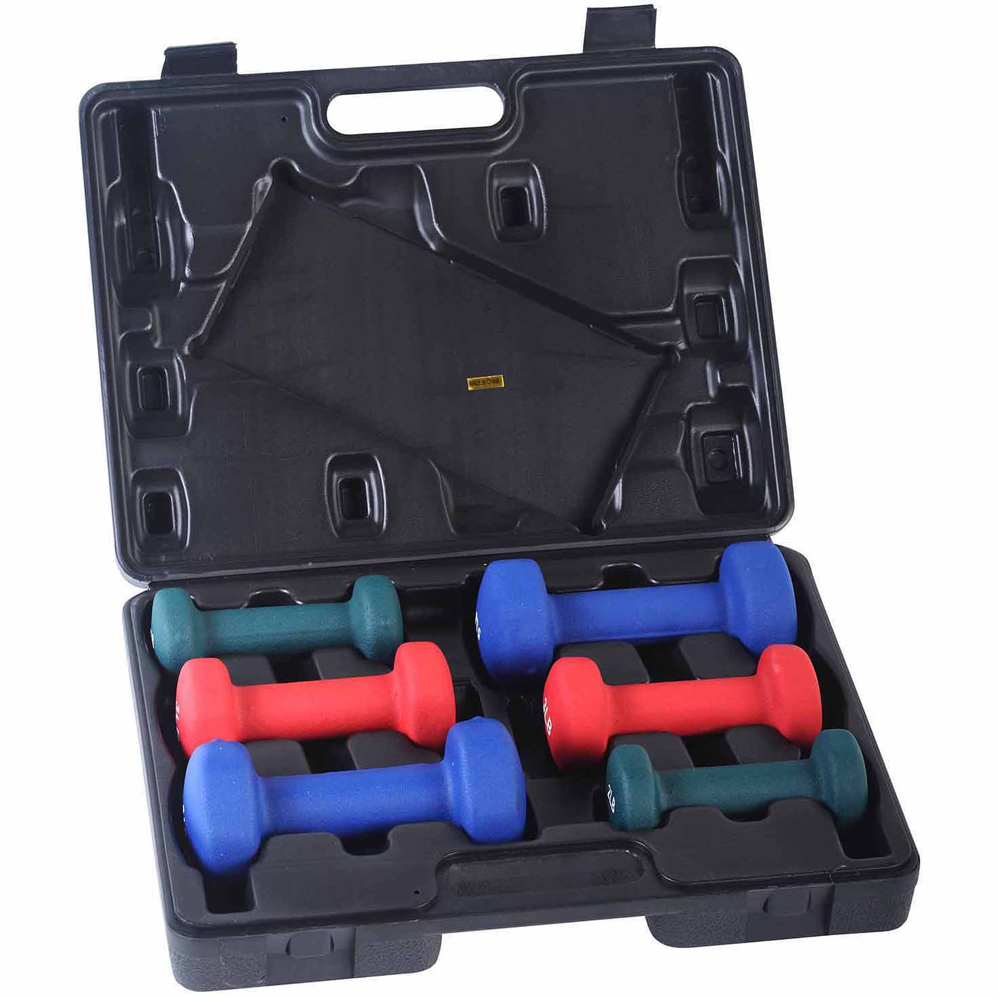 set of 3 dumbbells