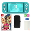 Nintendo Switch Lite in Turquoise with Pokemon Shield and Accessories