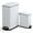 45L+10L White, variant on 12 Gal & 2.6 Gal Stainless Steel Trash Can Combo Set, Slim Garbage Can for Kitchen, Trash Bin with Removable Inner Bucket & Step On Foot Pedal
