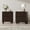 Brown, variant on FURNIWAY  Beige Modern Curved Nightstand Set of 2, Wooden Bedside Tables with 2 Storage Drawers for Bedroom Living Room