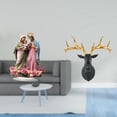thumbnail image 2 of Letrero de mesa con cabeza de ciervo, adorno de escritorio acrílico, escultura de resina, decoración de pared, decoración de animales, adecuado para s, 2 of 8