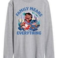 thumbnail image 3 of Lilo & Stitch - Family Means Everything - Men's Long Sleeve Graphic T-Shirt, 3 of 5