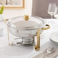 thumbnail image 5 of Winco 203, 4-Quart Gold-Accented Stainless Steel Oval Chafer, 5 of 5