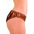 thumbnail image 3 of Merise Womens Sexy Silk Satin Bikini With Different Types Of Color & Lace Combination ! (Wine Lace- Brown- Medium), 3 of 6