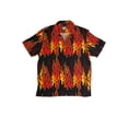 thumbnail image 4 of Y2K Flame Shirt - Men's Short Sleeve Button-Up Fire Print, 4 of 4