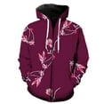 thumbnail image 1 of Sudadera con capucha y cremallera para hombre, diseño de flores de magnolia, con estampado 3D, divertida, unisex, estilo Harajuku, hip hop, primavera, 1 of 6