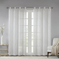Home Essence Vina Leaf Embroidered Window Curtain Sheer
