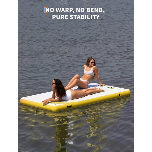 Plate-forme S6 flottante gonflable avec surface oligcoordonnante, adaptée à la piscine, à la plage et à l'océan, en stock, 13x10 pieds  26
