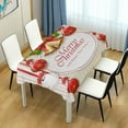 thumbnail image 7 of Coolnut Christmas Balls Tablecloth, Waterproof Washable Polyester Square Table Cover, Durable Tablecloth for Kitchen Dining Table Party Decor, 60"X 90", 7 of 7