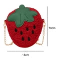 thumbnail image 2 of Bolso de fresa de dibujos animados Bolso de hombro para niños Bolso de Nochevieja Bolso bandolera de peluche, 2 of 6
