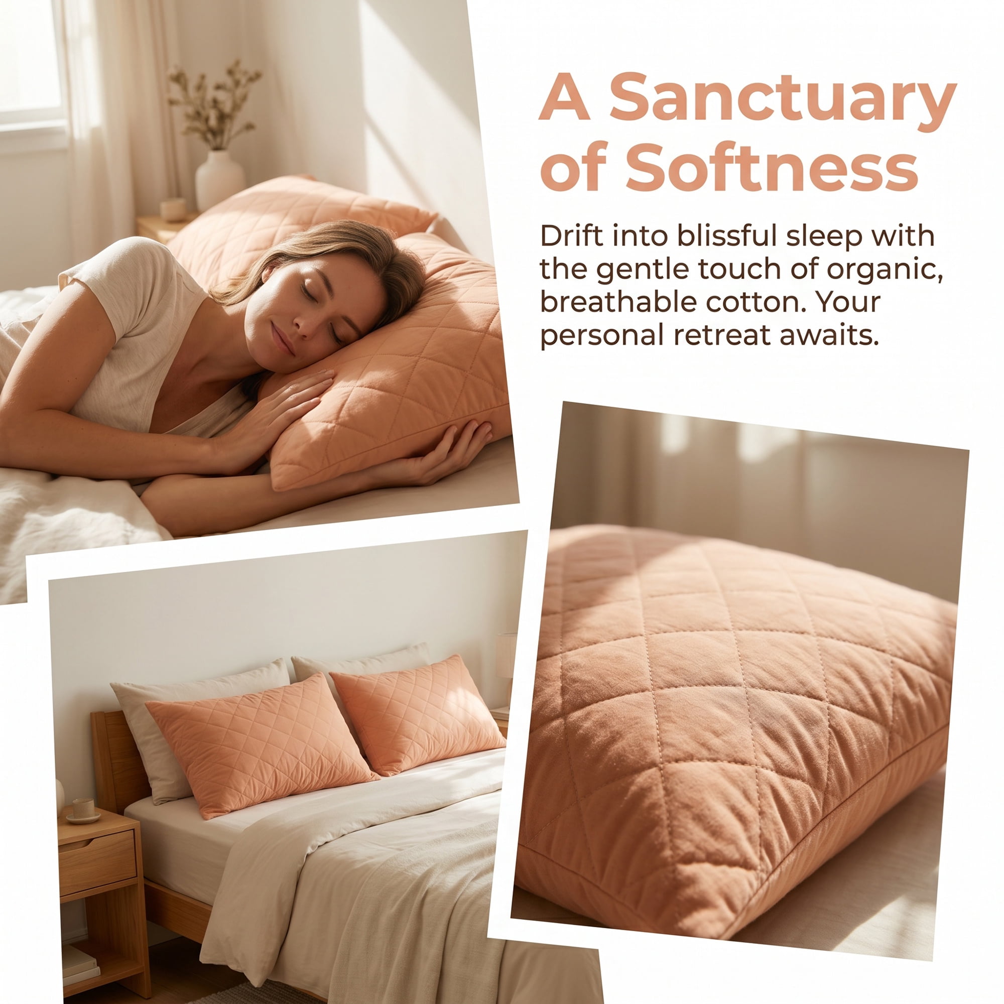 Unique Bargains Envelope-style Pillow Protector, 1 Pack Quilted Pillow Protector Khaki