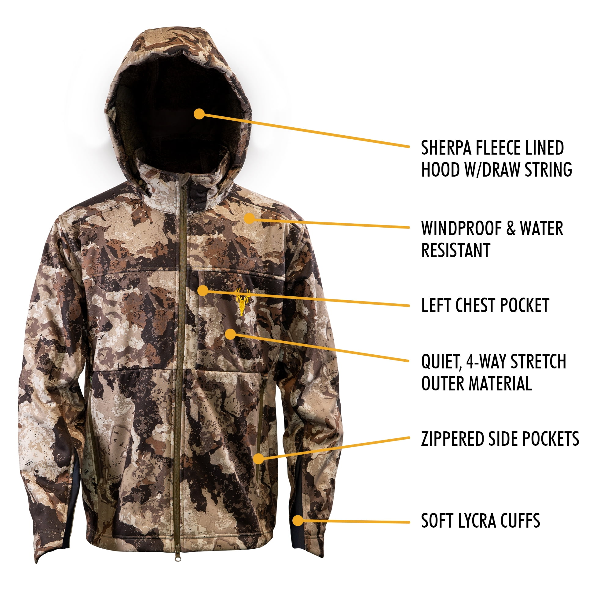 HOT SHOT Men’s Camo Softshell Jacket – Realtree Edge Hunting Outdoor  Apparel, XX-Large