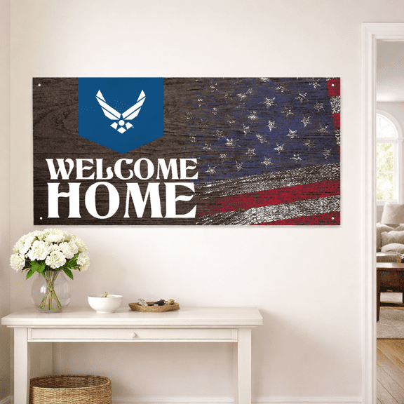 Welcome Home Air Force Banner 2' x 4'
