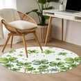 thumbnail image 5 of St. Patrick's Day Washable Area Rug&nbsp;4 ft Watercolor Falling Green Lucky Shamrocks Plant Soft Round&nbsp;Rugs for Living Room, Non Slip Carpet for Bedroom&nbsp;Entryway Dining Room, 5 of 9