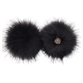 thumbnail image 1 of Injueey Bolas de piel de zorro pompones DIY sombreros de invierno bufanda Skullies de punto DIY manualidades hechas a mano fiesta Navidad ropa de felpa Artesanía negro Injueey HA059883-01, 1 of 6
