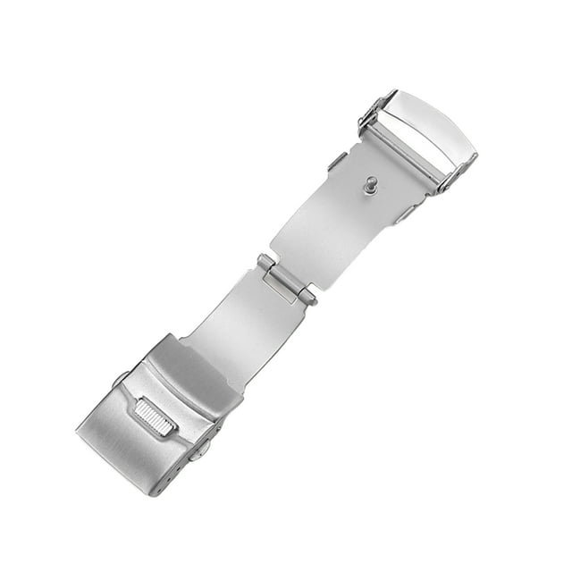 Visland Watch Buckle Universal Double Press Stainless Steel Watch Safety Folding Clasp for Watchmaker
