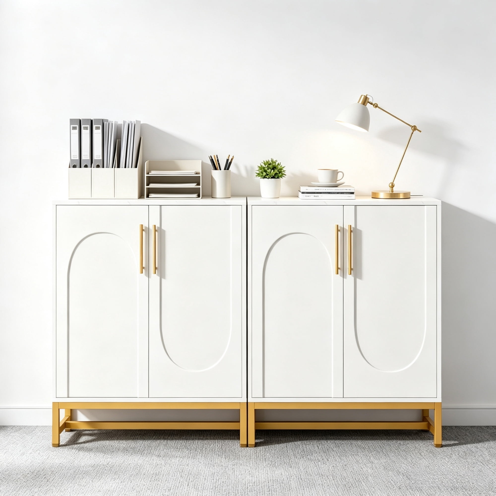 Modern Sideboard Buffet Storage Cabinet with Adjustable Shelves, Freestanding Kitchen Server with Doors, Versatile Entryway Console for Dining Room, Living Room, or Hallway