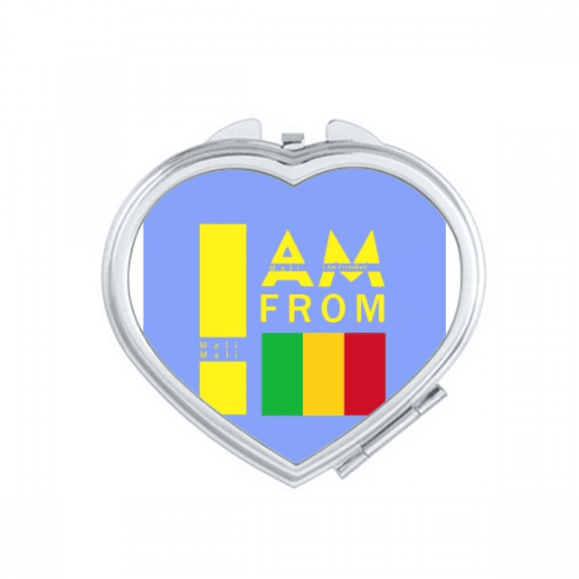 I Am From Mali Art Deco Fashion Mirror Travel Magnification Portable Handheld Pocket Makeup