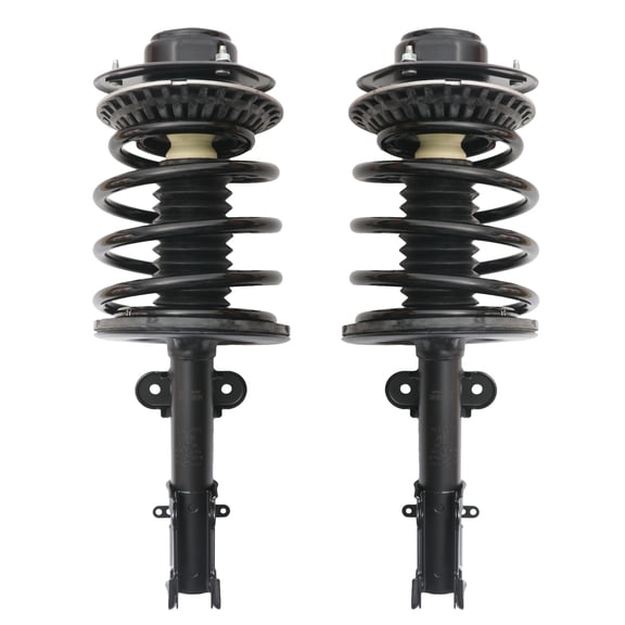 Front Struts Spring Assembly - Pair of 2 - Gas Shock Absorber - Black Finish-Front Struts Coil Spring Assembly