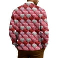 thumbnail image 4 of QHRMKOG Valentine's Day Cardigan for Men Romantic Heart Graphic Cardigan Sweaters Trendy Long Sleeve V Neck Button Up Cardigans Relaxed Fit Ribbed Knit Sweater Red L, 4 of 7