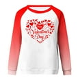 thumbnail image 3 of qucoqpe Womens Crewneck Sweatshirt Casual Loose Pullover Tops Love Heart Graphic Shirts Valentine's Day Gifts, 3 of 5