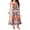 Yellow Brown, variant on Women Casual Long Dress Print Spaghetti Strap Sleeveless Cami Dress Loose Tie-Up Backless Holiday Dress