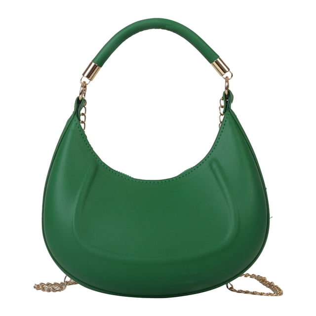 Bolso Mujer 2023 Ins Messenger Bag PU Cadena Cuero Tote Femenino (Verde)