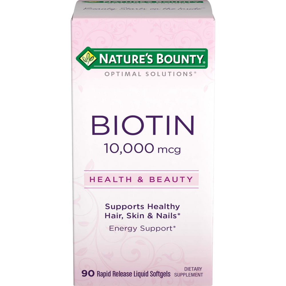 Nature's Bounty® Biotin 10,000mcg, 90 Softgels