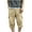 Khaki, variant on fartey Mens Plus Size Cargo Capri Pants Baggy Comfy Multi Pockets Workout Crop Pants With Button Zipper Cropped Pants Lounge Hiking Fishing Sports Below Knee Cargo Shorts, M-5XL